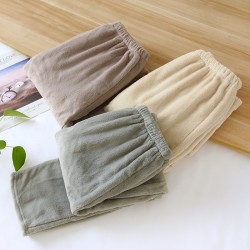 Spring and autumn women's pajamas, soft, German velvet plaid lounge pants, warm and loose, casual trousers for autumn and winter wear