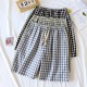Couples' pure cotton washed cotton plaid shorts, men's and women's, soft, loose summer beach pants, large-size.