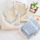 Summer women's pure cotton gauze pajamas, loose round-neck, thin, one-piece loungewear, soft and breathable