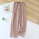 Women's pajama pants, spring, summer, and autumn, loose, casual cotton trousers suitable for outerwear, all-cotton pajamas, dropshipping.