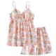 2023 new summer pajamas, pure cotton gauze, thin shorts and plus-size loungewear, two-piece set.