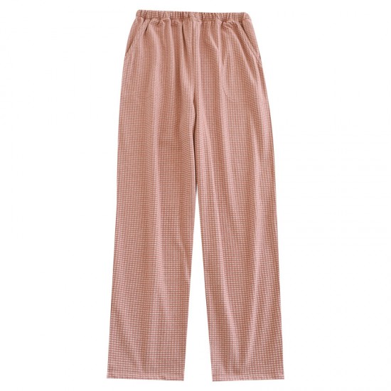 New women's padded pajamas, pure cotton gauze long sleeves, spring, summer, and autumn bra-free crepe loungewear set.