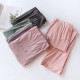 Adjustable modal maternity pajama pants. Spring, autumn, and summer belly support pants, high-waisted, thin, plus-size straight-leg loungewear.