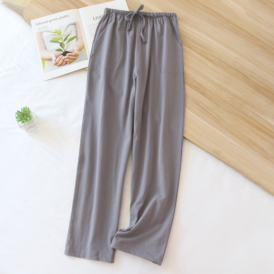 Women's pajama pants, spring, summer, and autumn, loose, casual cotton trousers suitable for outerwear, all-cotton pajamas, dropshipping.