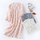 Japanese-style kimono robes, women's cotton double-layer gauze pajamas, spring and summer steaming loungewear, thin, soft bath skirts.