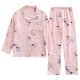 New women's pajamas, pure cotton double-layer gauze loungewear, thin, soft, spring and summer crepe loungewear