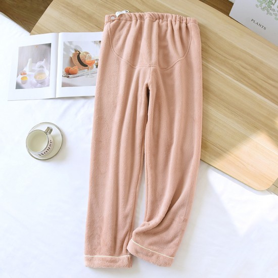 Women's Spring and Autumn Double-Layer Cotton Gauze Loose Large Size Floral Thin Summer Crepe Homewear Pants