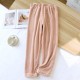 Women's Spring and Autumn Double-Layer Cotton Gauze Loose Large Size Floral Thin Summer Crepe Homewear Pants